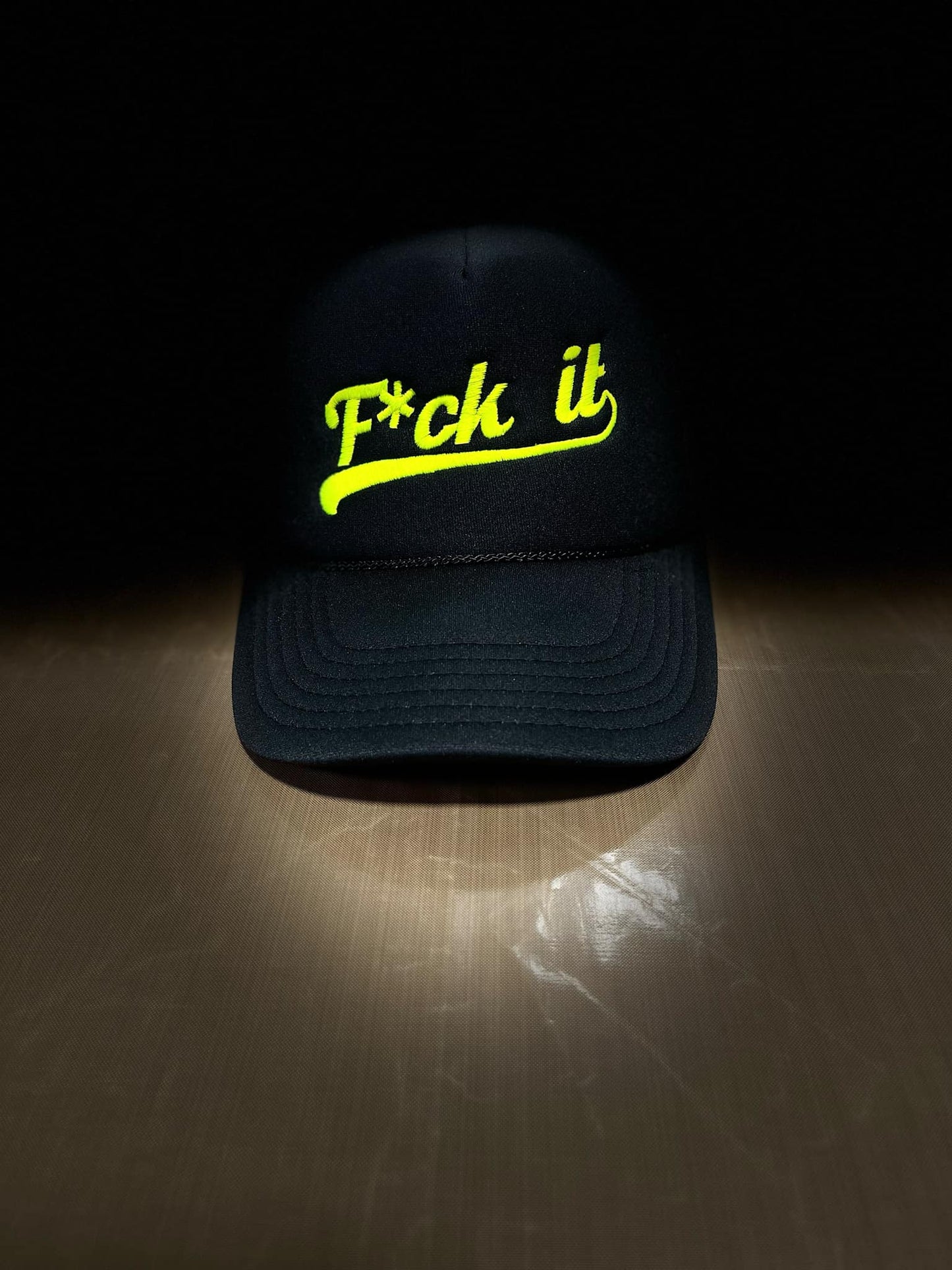 F*ck It Embroidered Mid Crown Foam Trucker Hat