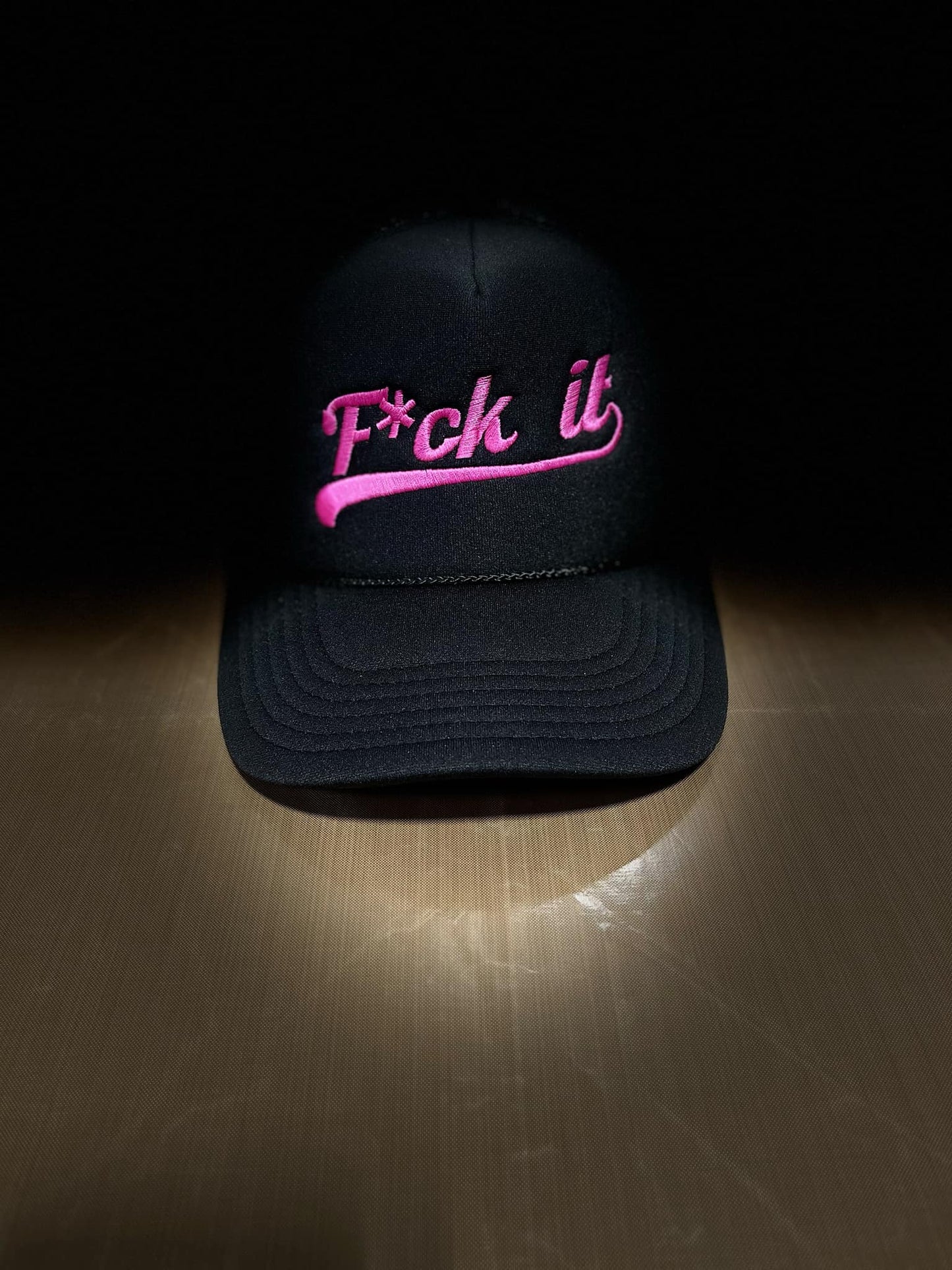 F*ck It Embroidered Mid Crown Foam Trucker Hat