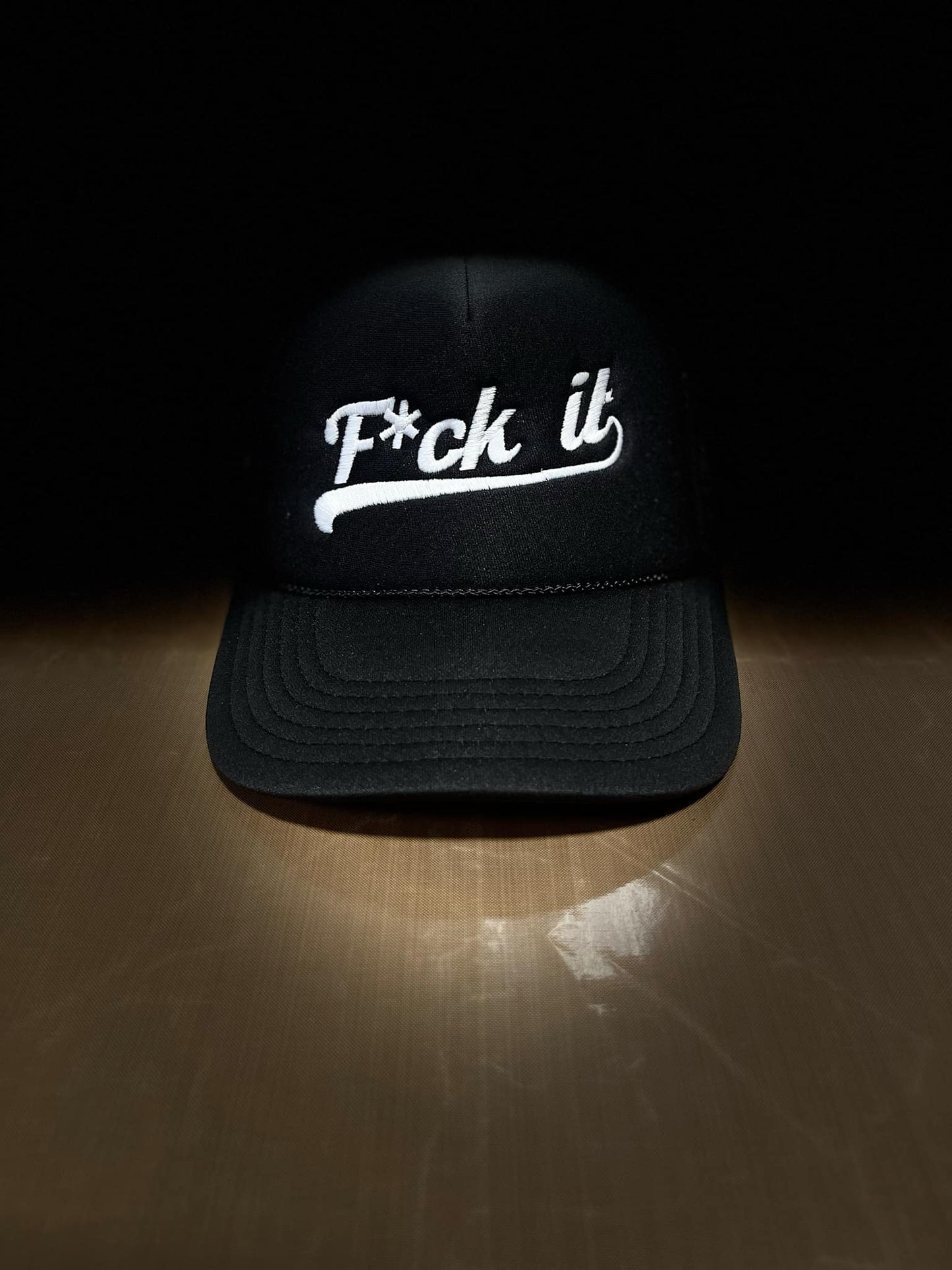 F*ck It Embroidered Mid Crown Foam Trucker Hat