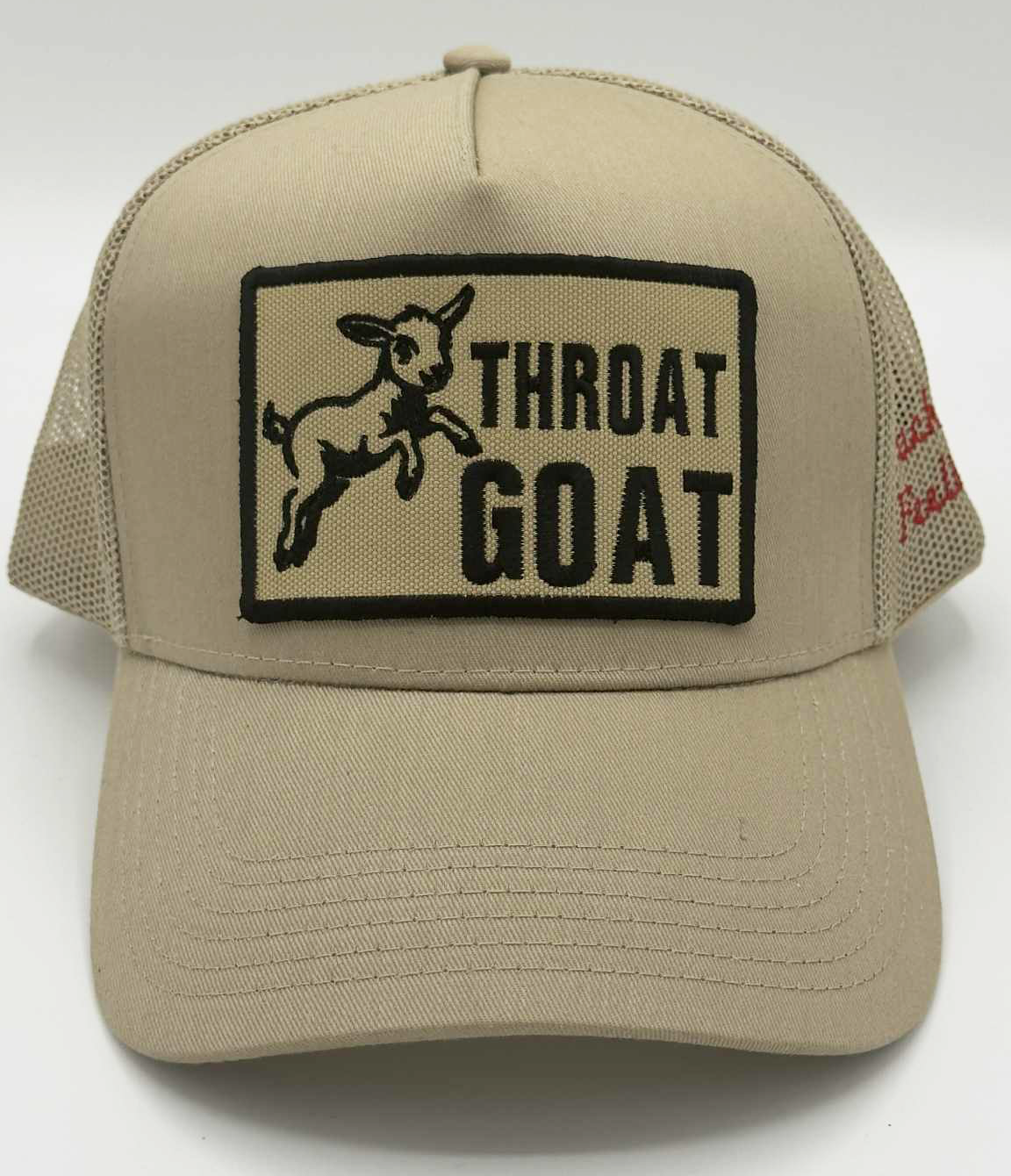 Throat Goat Embroidered Patch Trucker Hat