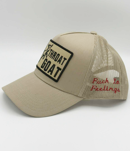 Throat Goat Embroidered Patch Trucker Hat