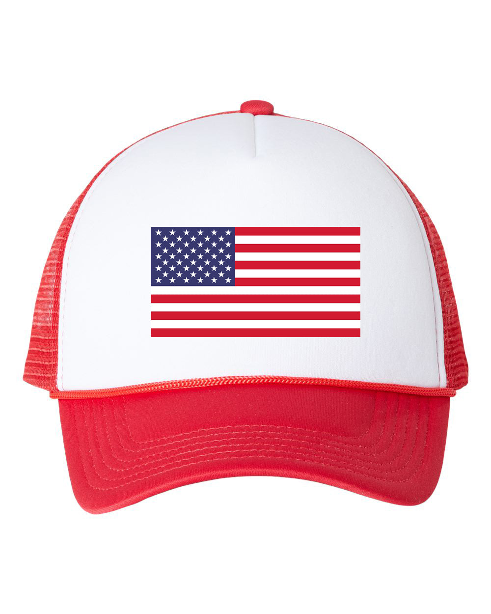 US Flag Foam Trucker Snapback Hat